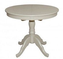 Стол Круглый D1000 (Слоновая кость/массив березы, МДФ, ШПОН)