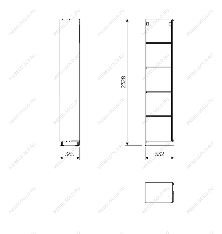 Стеллаж МАКС угловой 50х36х233 белый | изображение 1