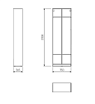 Стеллаж МАКС 75х36х233 белый | изображение 3