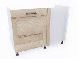 Стол под мойку угловой СМУ-120 левый, Дублин (1100*470*820) Дуб галифакс белый, 21674