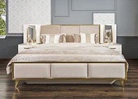 Кровать Лара 180x200 см белый глянец