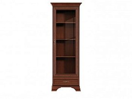 Шкаф с витриной Кентаки REG1W1S каштан - Выставка м. Марьина роща