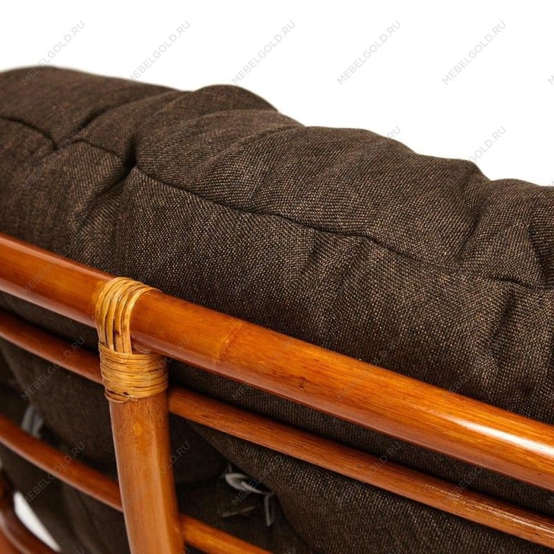 Кресло-качалка Papasan с подушкой Коньяк, коричневый | изображение 6