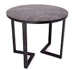 Стол круглый Лофт Зиг-Заг (ЛДСП 32 мм /Марцена темный / кромка чёрная) | изображение 2