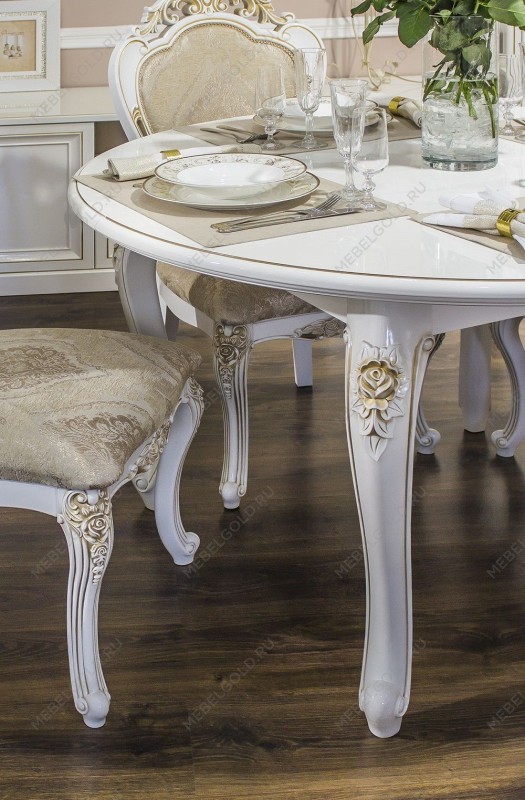 Стол Натали круглый белый глянец | изображение 5