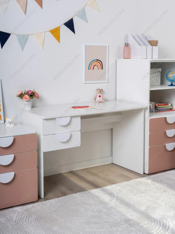 Стол письменный детский Пикси 120х75х57, белый (робкий подснежник) | изображение 15