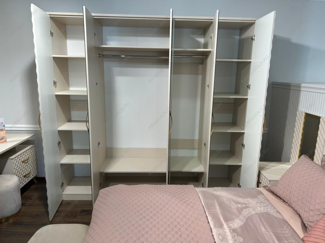 Шкаф Лара 5-дверный бежевый глянец | изображение 2