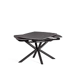 Стол обеденный Winston/Винстон, столешница керамика (матовая) /опоры металл, темно-серый/черный, (120+30+30)x80x75(+1) см | изображение 4