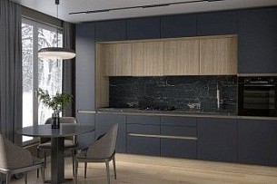 Мебель Женева (Синий матовый) для кухни