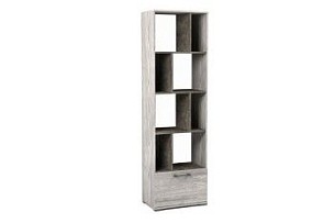 Стеллаж Д-11, Денвер (600*380*2020) Риббек серый, 31314