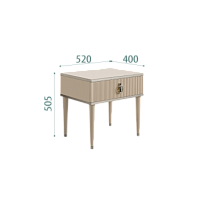 Тумба прикроватная Римини СОЛО (Ваниль/Серебро) РМТП-1(s)