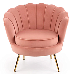 Кресло Halmar AMORINITO (светло-розовый/золотой) | изображение 5