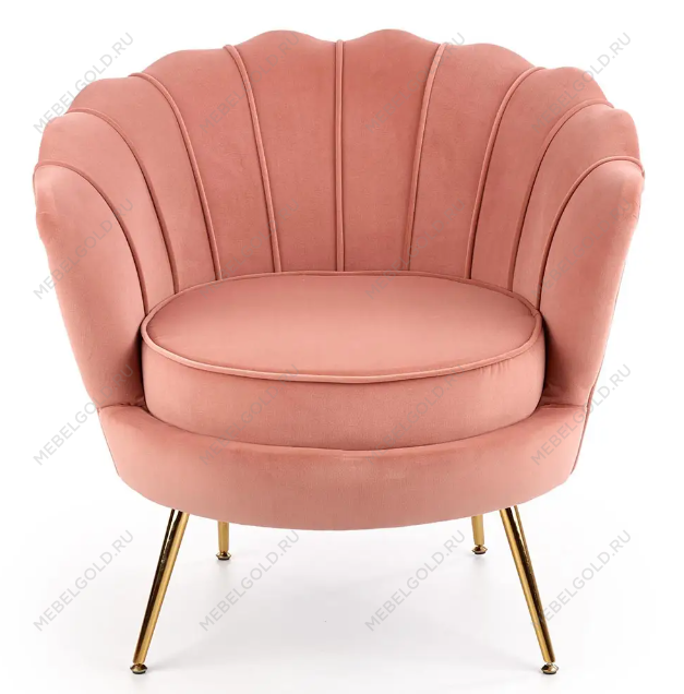 Кресло Halmar AMORINITO (светло-розовый/золотой) | изображение 5