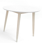 Стол обеденный Signal LARSON 90 (белый/дуб беленый) | изображение 1