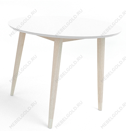 Стол обеденный Signal LARSON 90 (белый/дуб беленый) | изображение 1
