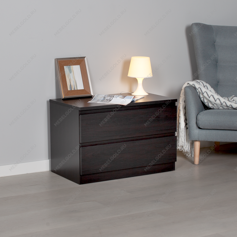 МАЛЬТА комод ИКЕА / IKEA 2 ящика 80х54 Дуб Венге | изображение 5