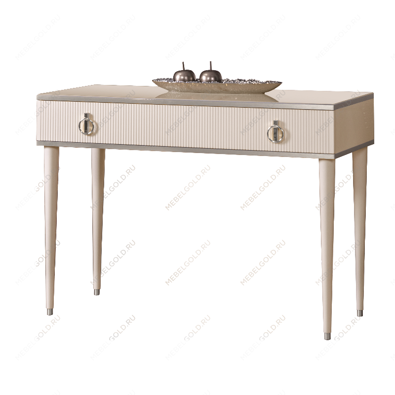 м. Римская - Стол туалетный Римини СОЛО (слоновая кость серебро) РМСТ-1 (s)