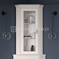 Шкаф с витриной Тиффани 1VU вудлайн кремовый