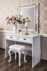 Пуфик Натали белый глянец