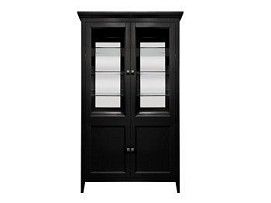 Витрина 2 дверная с зеркалом Manhattan (Черный)