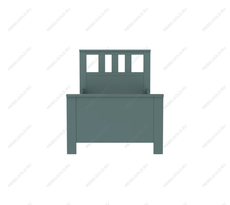 САГА кровать одинарная 90х200 темно-бирюзовая | изображение 1