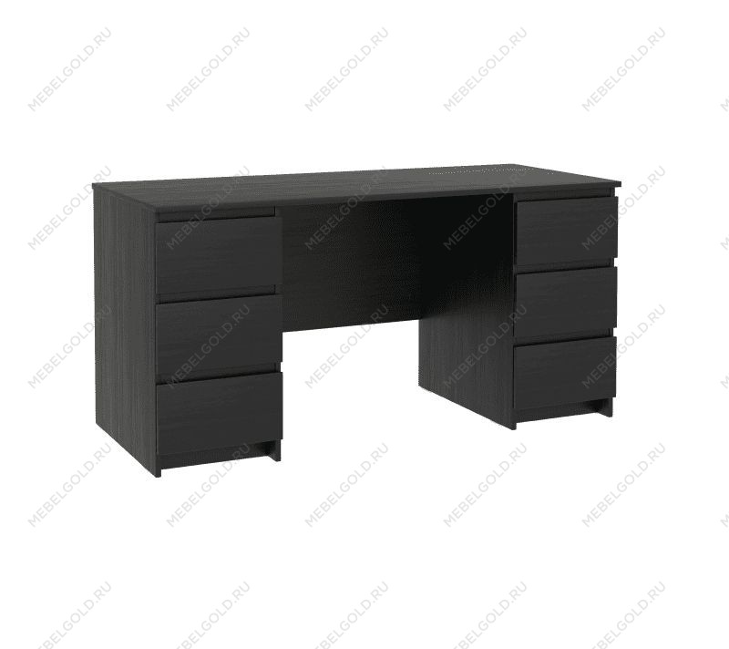 КАСТОР (KULLEN) стол письменный ИКЕА / IKEA 6 ящиков 151х65 Дуб Венге | изображение 3