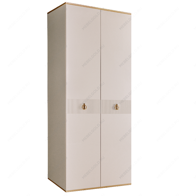 Шкаф 2-х дверный Римини СОЛО (Слоновая кость/Золото) РМШ2/2(s)