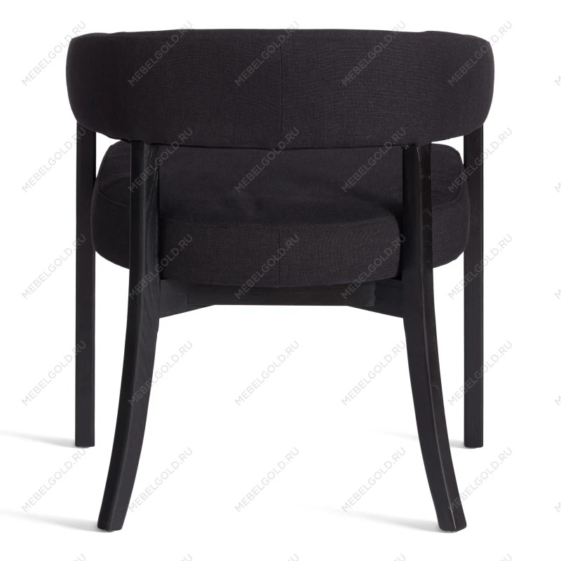 Стул SURTUR, дерево вяз/ткань лен, черный/черный лен, 54х53х74 см | изображение 3