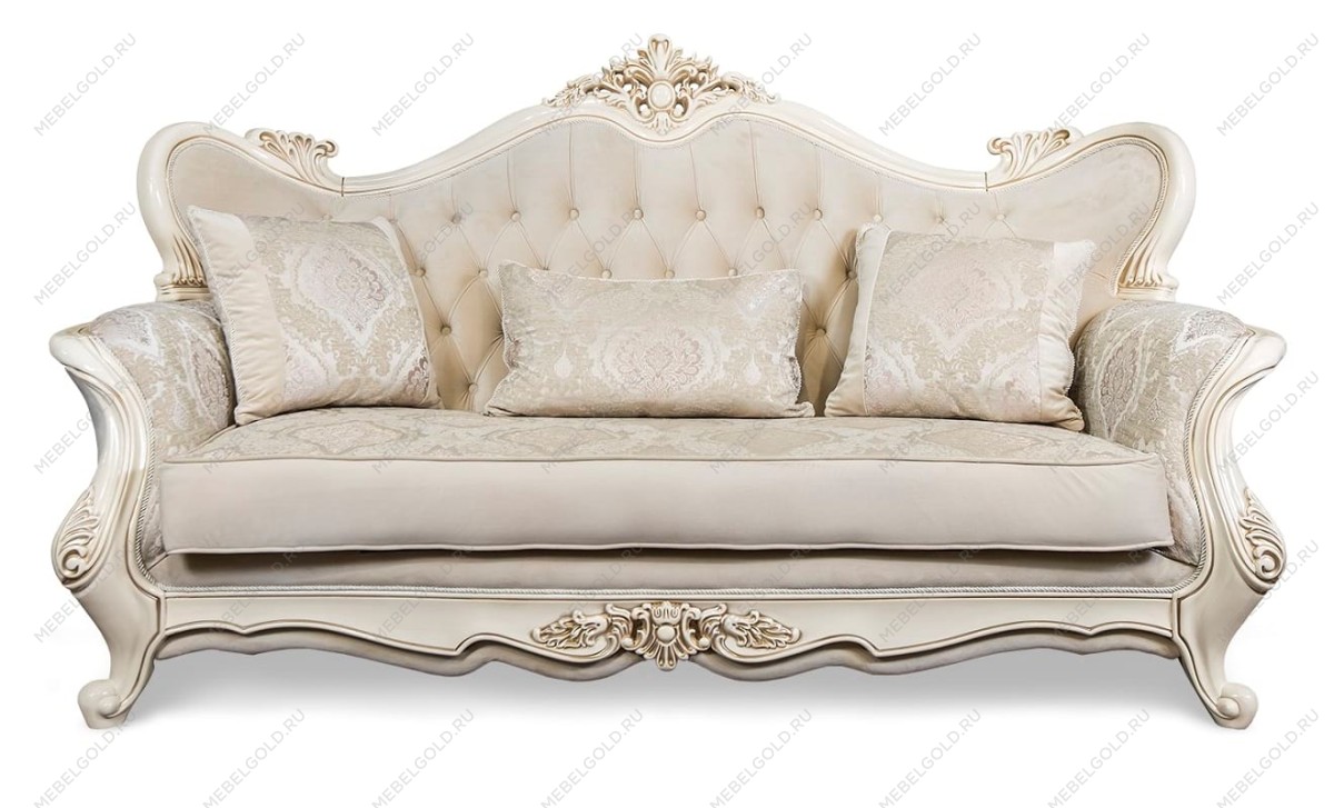 Диван Джоконда 3х местный крем глянец | изображение 1