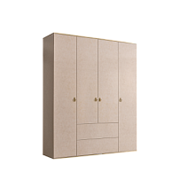 Шкаф 4-х дверный с ящиками Римини (Латте/Золото) РМШ2/41