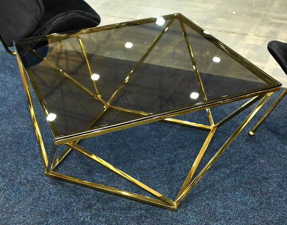 Стол журнальный Signal SILVER A (дымчатый/золотой) | изображение 2