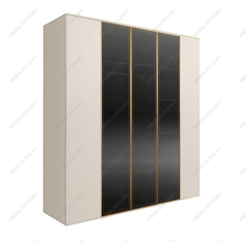 Шкаф 5-ти дв. Bogemia Air (Слоновая кость/Золото) БМШ2/5(3)