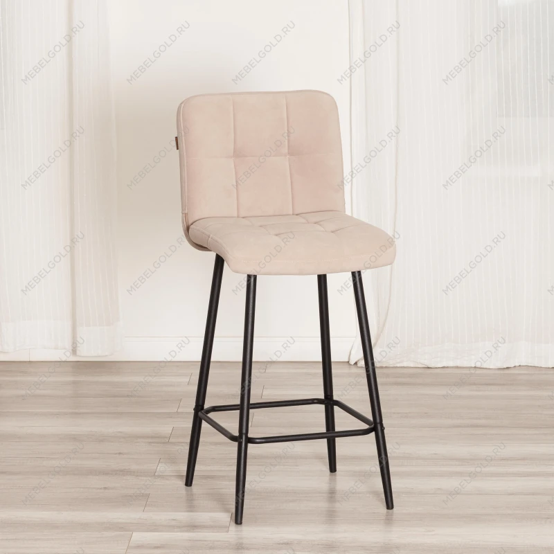 Полубарный стул Medeo/Медео, велюр, бежевый, 7, 42х56х102 см | изображение 13
