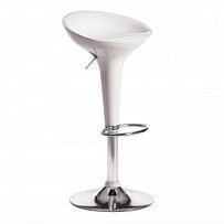Стул барный NAIL (mod. KY801) белый/хром