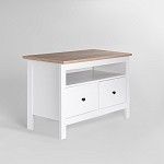 САГА тумба 2 ящика белая/ясень | изображение 1