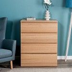 Варма Прайм 4 комод 80x100x48 шпон дуб беленый | изображение 3