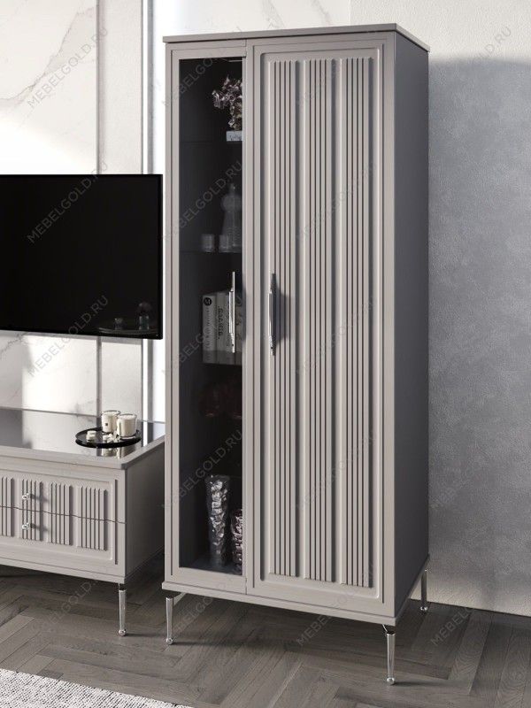 Витрина Замира 2-ств высокая серый | изображение 2