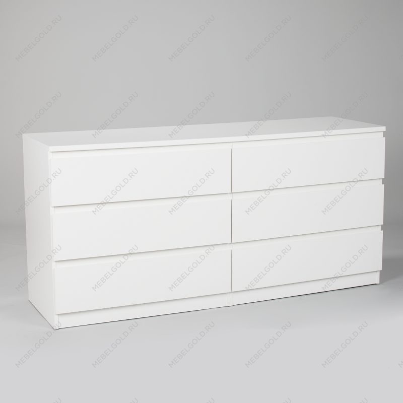 МАЛЬТА комод ИКЕА / IKEA 6 ящиков 160х76 белый | изображение 1