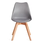 Стул TULIP (mod. 73-1), дерево/пластик/экокожа, 47,5x55x80 см, Серый (Grey) | изображение 4