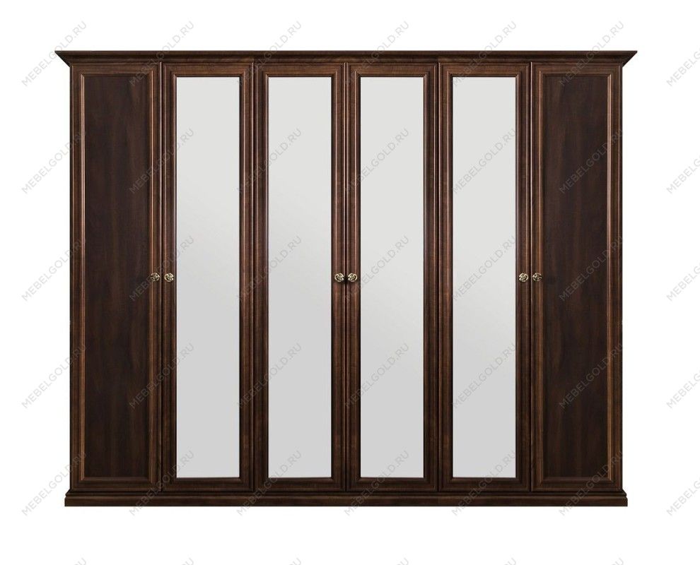 Шкаф Афина 6-дверный (2+2+2) с зеркалом караваджо | изображение 1