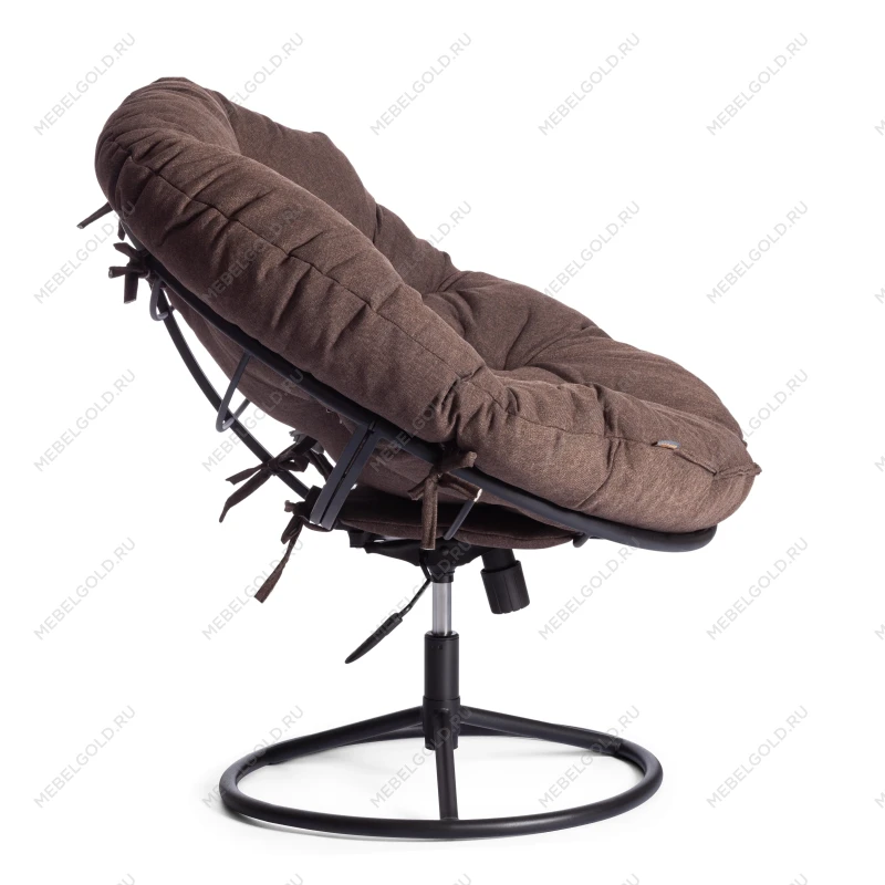 Кресло CLOUDE HOME, рогожка/металл, 97х98х90-96см, коричневый, 3М7-147 | изображение 2