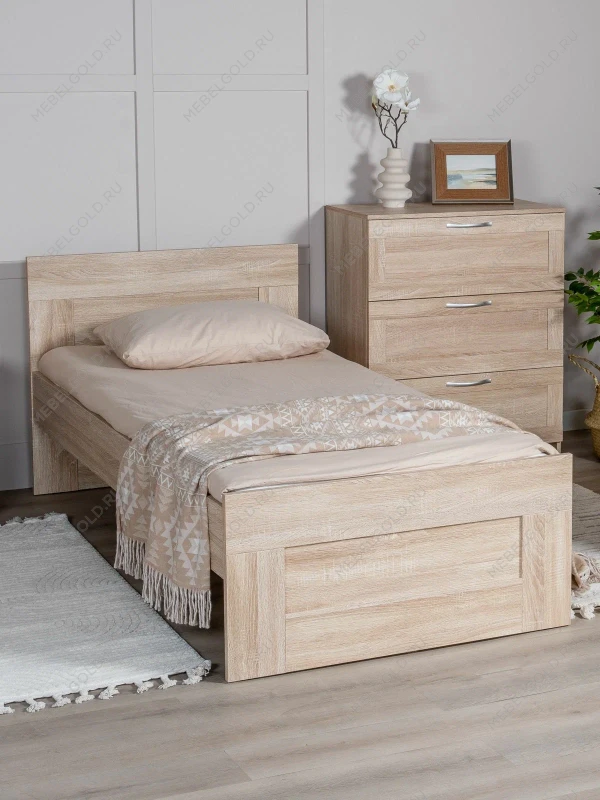 Кровать односпальная Сириус, 90х200 см, дуб сонома | изображение 5