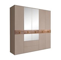 Шкаф 5-ти дверный с зеркалами, с ящиками, Bogemia Wood Fa (Мокка/Золото) БМШ1/51(Wo)