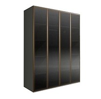 Шкаф 4-х дверный Bogemia Air (Серый/Золото) БМШ2/4(4)