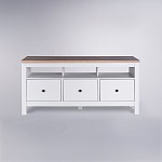 САГА тумба 3 ящика белая/ясень | изображение 2