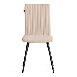 Стул обеденный Monte Carlo, TREND, флок, бежевый/черный, 7, 49х51х93 см | изображение 4