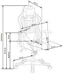Кресло компьютерное Halmar CAYMAN (светло-серый/бирюзовый) | изображение 6