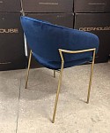 м. Римская - Стул Пиза темно-синий бархат ножки матовое золото | изображение 2