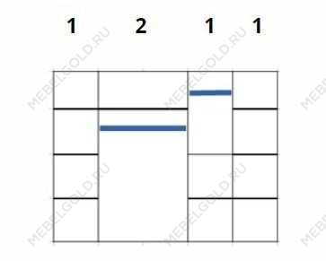 Шкаф Джоконда 5-дверный крем глянец | изображение 2