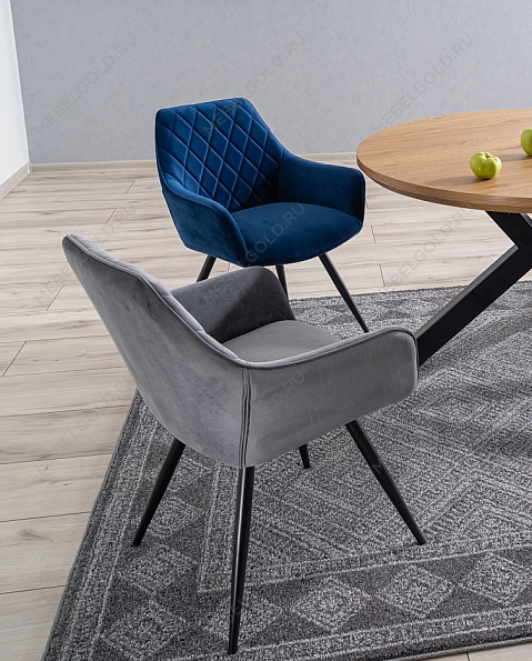 Стул кухонный Signal LINEA Velvet (серый/черный мат) | изображение 1